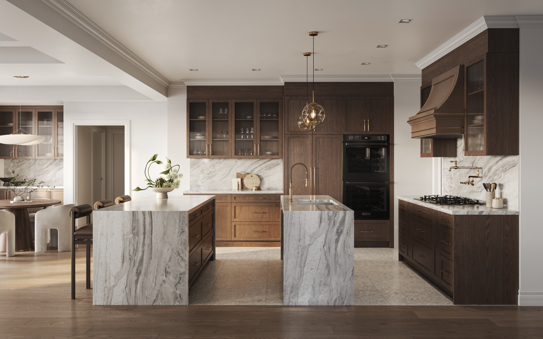 Detached home kitchen rendering